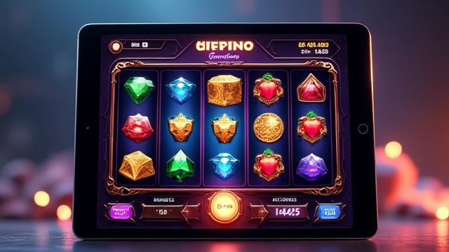 Mineral-themed social casino game interface