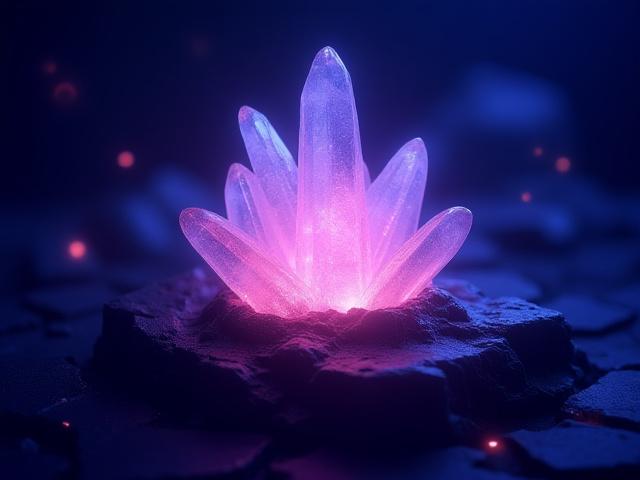 Glowing crystal formation representing innovative game development